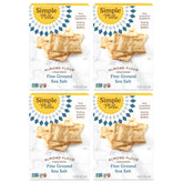 Simple Mills almond flour crackers sea salt pack four, gluten-free snack option.