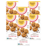 Simple Mills almond flour crunchy cookies chocolate chip pack of 6 shows a crisp bite