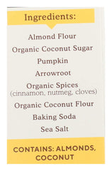 Simple Mills almond flour pumpkin bread mix ingredients panel highlights real pumpkin and spices.