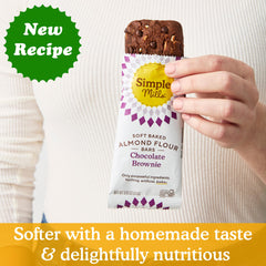Wholesome almond flour, nuts and seeds in Simple Mills brownie bar