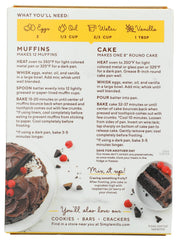 Simple Mills chocolate muffin mix in a bowl ready to blend with almond flour.