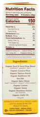 Closeup of Simple Mills Cracker Seed Garlic Herb crackers showing seeds, perfect for cheese pairings.
