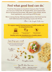 Simple Mills Cracker Seed Garlic Herb ingredients label, emphasizing clean, premium ingredients.