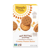 Simple Mills Creamy Peanut Butter Sandwich Cookies on a plate; gluten-free snack.