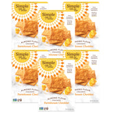 Simple Mills Farmhouse Cheddar crackers box front, gluten-free snack option.