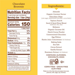 Closeup of Simple Mills almond flour bars ingredients, highlighting clean, natural components.