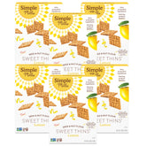 Simple Mills Lemon Seed & Nut Flour Sweet Thins front view, crisp lemon flavor for on‑the‑go snacking