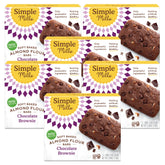 Simple Mills soft baked almond bars chocolate brownie 6-pack, convenient gluten-free snack for busy days.