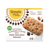 Simple Mills Soft Baked Dark Chocolate Almond Bars pack for on-the-go snacking.