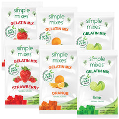Simple Mixes gelatin strawberry-pack: vibrant dessert for family treats.