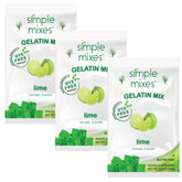 Simple Mixes Lime Gelatin Dessert jar with lime slices, a natural snack option.