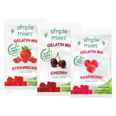 Simple Mixes raspberry gelatin dessert in a bowl with natural color