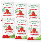 Simple Mixes packaging showcases natural ingredients for strawberry gelatin dessert