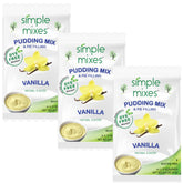 Simple Mixes vanilla instant pudding packaging highlighting natural ingredients