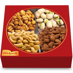 Simple Orchards Easter Nuts gift basket front view, ideal for gifting occasions.