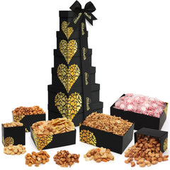 Simple Orchards Mother's Day Nuts Basket Tower with premium snacks for gifting and sharing.