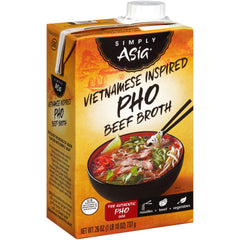 Simply Asia Pho Beef Broth bottle for authentic pho at home