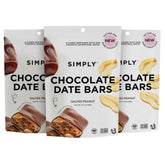 Simply Candy Bars three-pack on a clean surface, a portable snack option.
