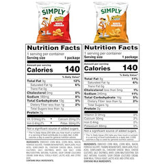 Simply Cheetos White Cheddar Crunchy Variety Pack side view showing packaging details