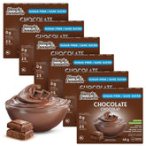Simply Delish chocolate instant pudding 6-pack ready for sugar-free treats.