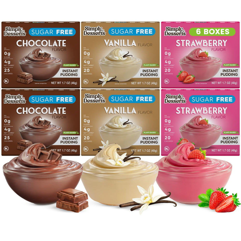 Simply Desserts vanilla pudding cup reveals creamy texture for a quick sugar-free dessert.
