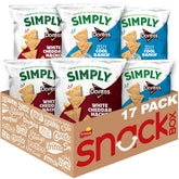Simply Doritos White Cheddar Nacho bag close-up showing bold cheese flavor