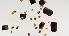 Simply Gum Salted Peanut Dark Chocolate Date Bars breakfast snack ready in a lunchbox.