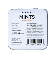 Front view packaging of Simply Gum SIMPLY MINTS with natural ingredients