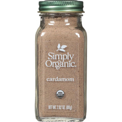 Simply Organic Cardamom ground spice close-up showing aromatic powder for flavorful seasoning