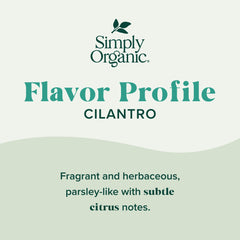 Simply Organic cilantro leaf in spice blend showcases versatile flavor for rubs.