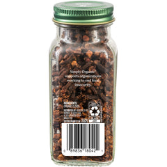 Simply Organic cloves buds closeup showing premium hand-selected quality and deep spice notes.