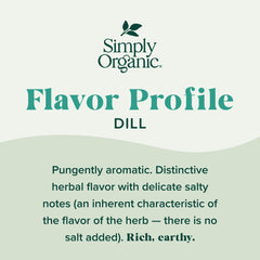 Dried dill weed leaves from Simply Organic for bright flavor.