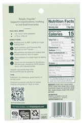 Label detail shows certified organic vegan ingredients for clean-label cooking