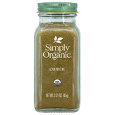 Simply Organic Ground Cumin Seed bottle highlighting organic flavor for home cooking
