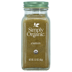 Simply Organic Ground Cumin Seed bottle highlighting organic flavor for home cooking
