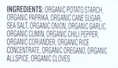 Close-up of Simply Organic seasoning powder ready to flavor meals