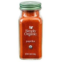 Simply Organic paprika ground jar front showing vibrant color for cooking