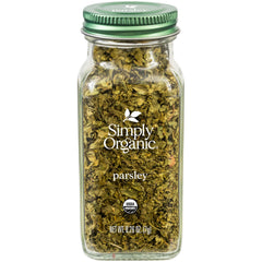 Simply Organic Parsley Flakes color-bright jar enhances soups