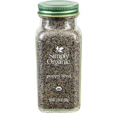 Simply Organic poppy seed whole in a clear jar for baking flavor and texture