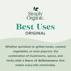 Pouring Simply Organic Umami Blend into a pan for depth of flavor