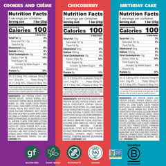 Back view of Simply Protein Dipped Bars Variety Pack showing 15 wrapped bars.