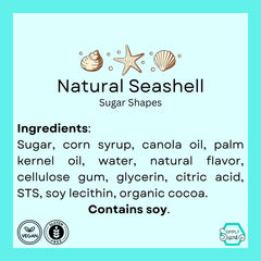 SIMPLY SUCRÉ seashell sugar decorations as vegan-friendly gluten-free toppers