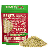 Sincerely Nuts hulled hemp seeds bag front highlighting premium protein source