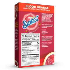 Blood Orange drink mix being stirred into water for a quick flavor boost.