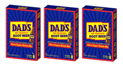 SINGLES TO GO! Dad's Old Fashioned Root Beer box front with sugar-free singles for on-the-go flavor.