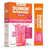 Dunkin Refreshers Singles To Go! packet ready to mix for on-the-go flavor.