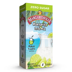 SINGLES TO GO Margaritaville stick dissolves in water for a refreshing low-calorie sip.