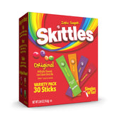 SINGLES TO GO Skittles Variety Pack with four flavors for on-the-go hydration.