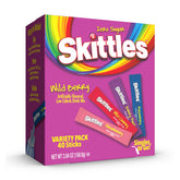 SINGLES TO GO Skittles Wild Berry sticks box for on-the-go flavor.