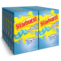 Starburst Singles To Go blue raspberry stick dissolving in water for on-the-go flavor